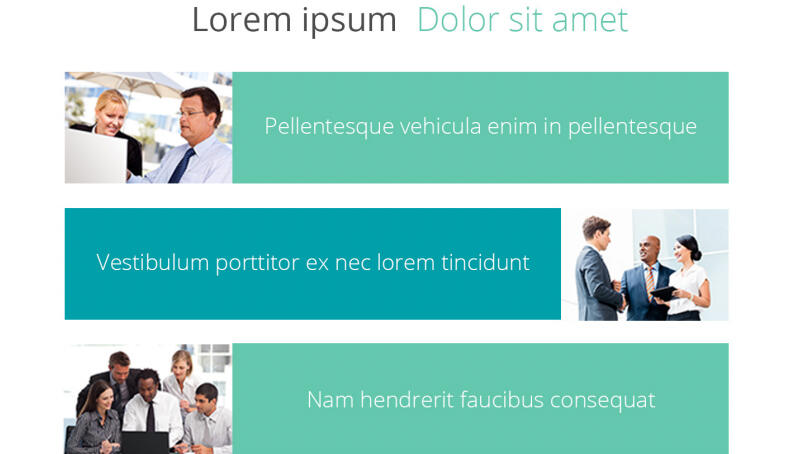 Page layout with lorem ipsum text and images of office workers