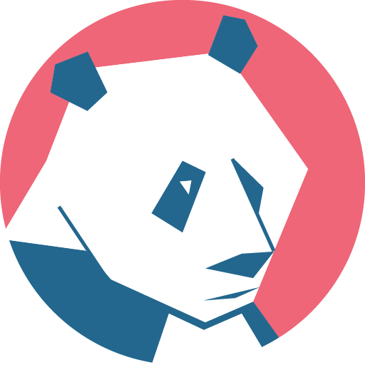 Blue Panda Blue panda geometric style